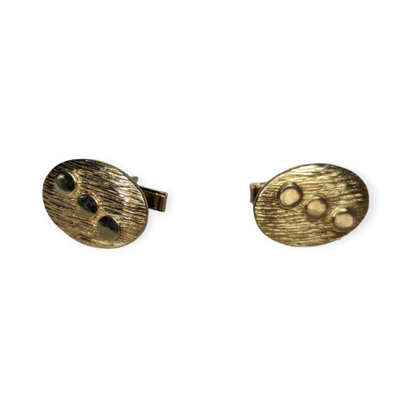 Swank Gold Tone Men's Cufflinks - Picture 1 of 4